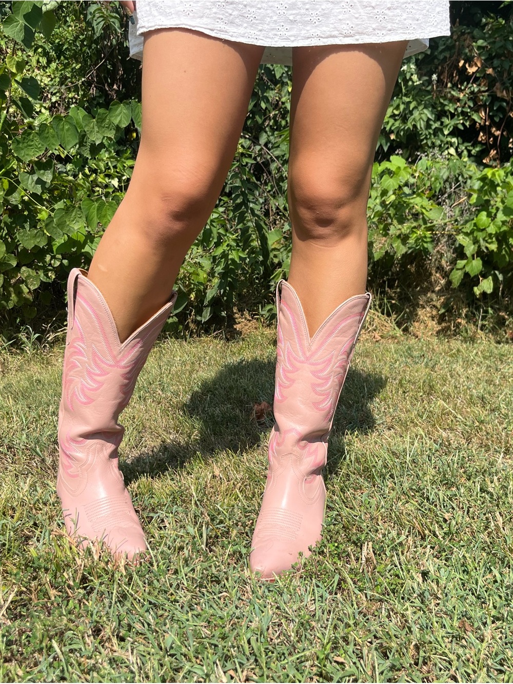 Tecovas Annie Misty Rose Embroidered Western Boots
